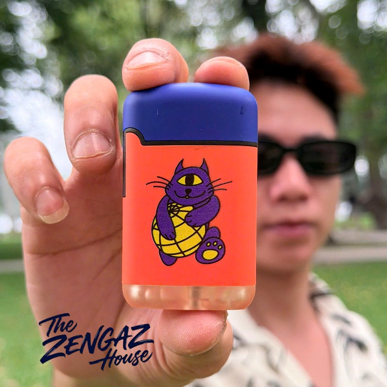 Bật Lửa Khò ZENGAZ Mega Jet ZL3 – Lucky Cat Flame