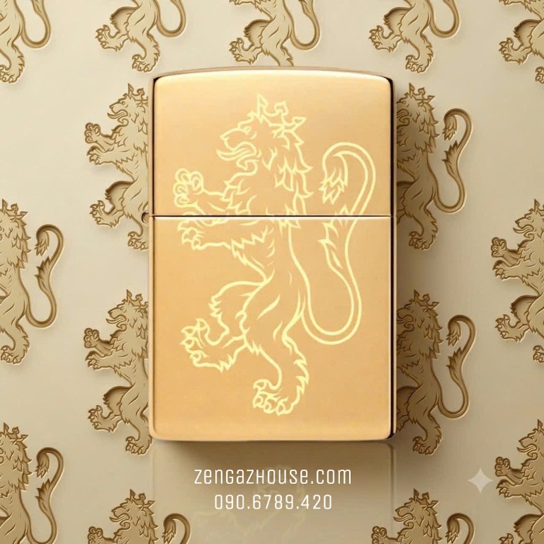 Bật Lửa ZIPPO USA – Royal Lion Gold Edition