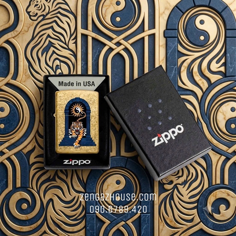 Bật Lửa ZIPPO USA – Tiger Yin Yang Temple Edition