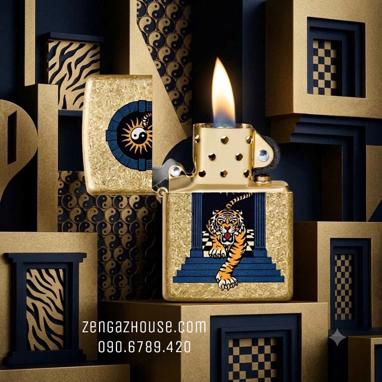 Bật Lửa ZIPPO USA – Tiger Yin Yang Temple Edition